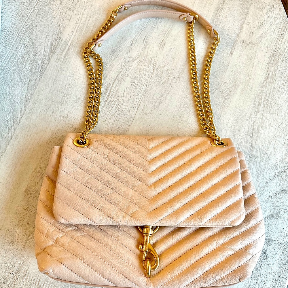 Rebecca Minkoff Edie Crossbody Bone with Antique Brass Hardware